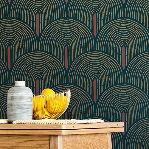 Willow Arch Wall Stencil - Art Deco Inspired Wall Stencil for Easy DIY Room Makeover - Simple Hand Drawn Design for Stunning Feature Wall