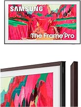 SAMSUNG 75-Inch The Frame Pro LS03FW 4K Neo QLED Mini LED Smart TV 2025 Model with Modern Brown Customizable Bezel Bundle