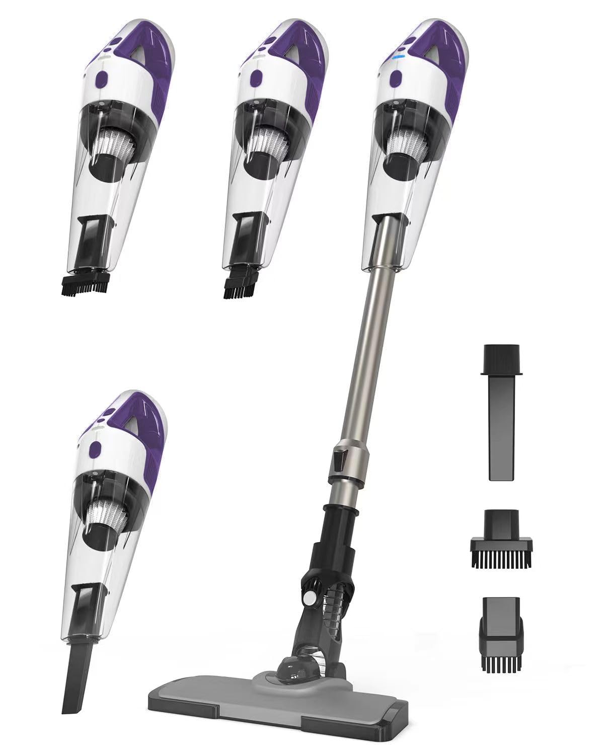 TECBOT Cordless Vacuum Cleaner - Vacuum Cleaners for Home, Lightweight Stick Vac Cleaners for Pet Hair Carpet and Floor, Wireless High Power Handheld Portable Rechargeable Hand Held for Car