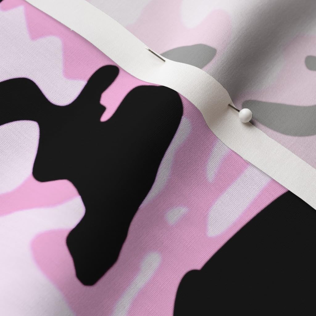 Spoonflower Fabric - Pink Camo Pattern Girly Camouflage Printed on Cotton Poplin Fabric by The Yard - Sewing Shirting Quilting Dresses Apparel Crafts