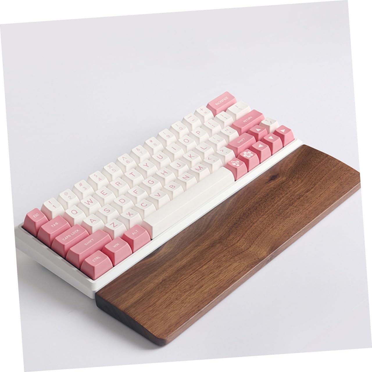 Walnussholz Handgelenkauflage für Tastatur 440mm, Ergonomisch