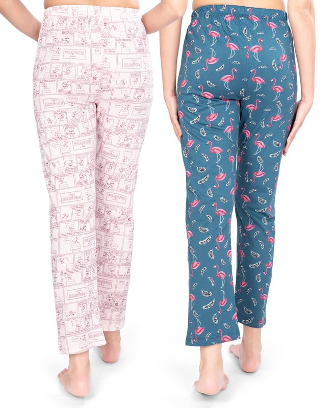 Image of Real Basics Womens Cotton All Over Print Pyjamas (Set of 2)