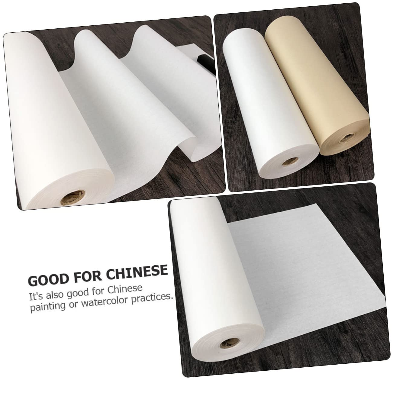 Hemobllo Premium Xuan Papier Rolle zum Schreiben und Malen mit Dickem Atmungsaktivem Papier für Chinesische Kalligraphie und Traditionelle Malerei Weißes Zeichenpapier