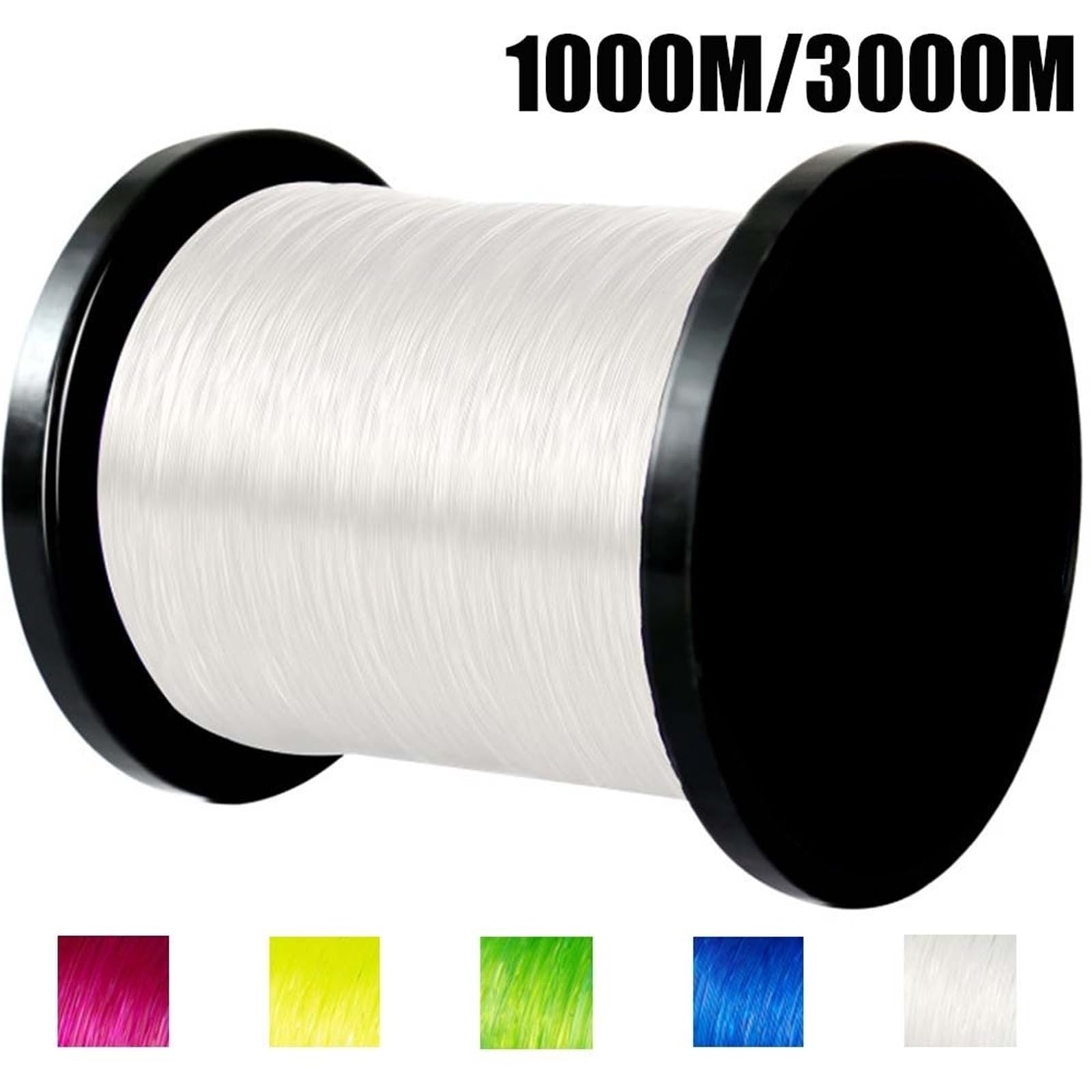 Ligne de pêche en Nylon Solide 3000M/1000M/500M, 3LB-35LB(Yellow,3000M-0.235mm-10lb)