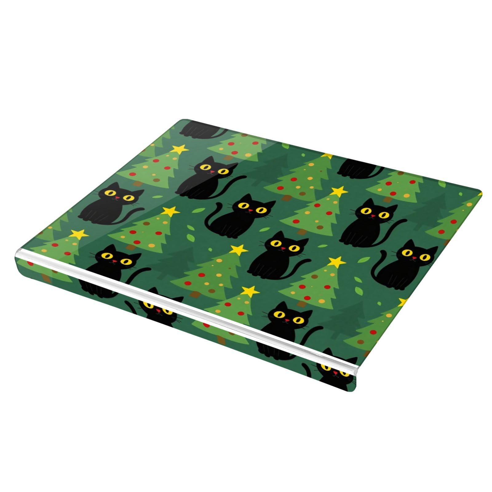 Tabla de cortar acrílica de 34 x 42 x 0,4 cm, borde lateral de 2,5 cm | Tablero de charcutería con superficie no transparente, resistente a los arañazos, para gato Noel