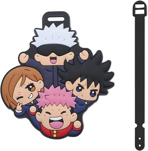 Jujutsu Kaisen - Etiqueta de equipaje Jujutsu Kaisen accesorios de viaje para etiquetas de identificación de maletas etiqueta de identificación con