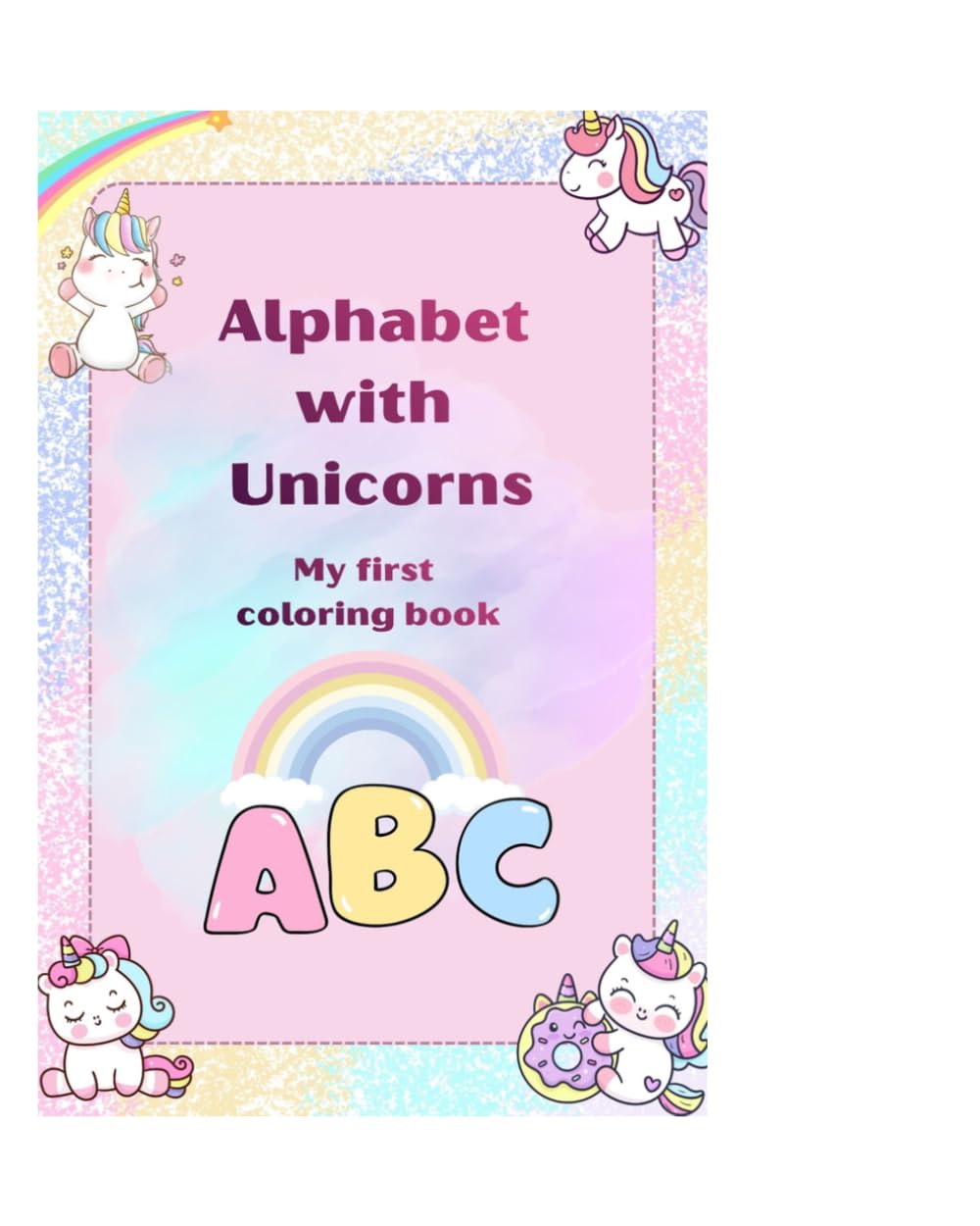Alphabet with Unicorns: Coloring book