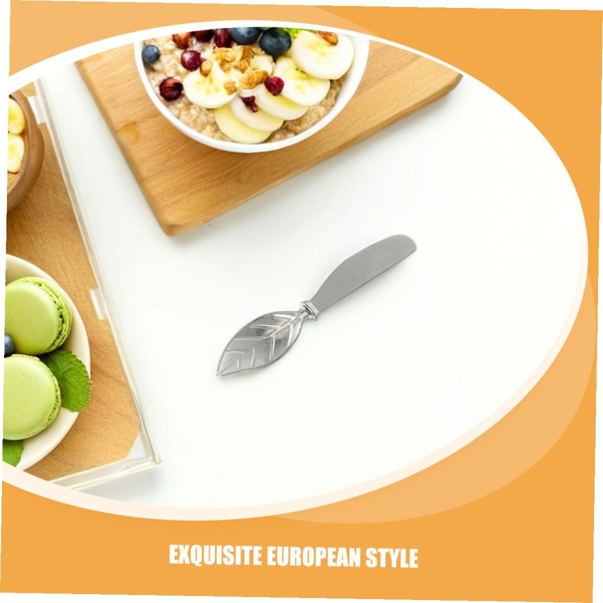 Leaf Shaped Butter Knife Set 4pcs Zinc Alloy for Appetizers