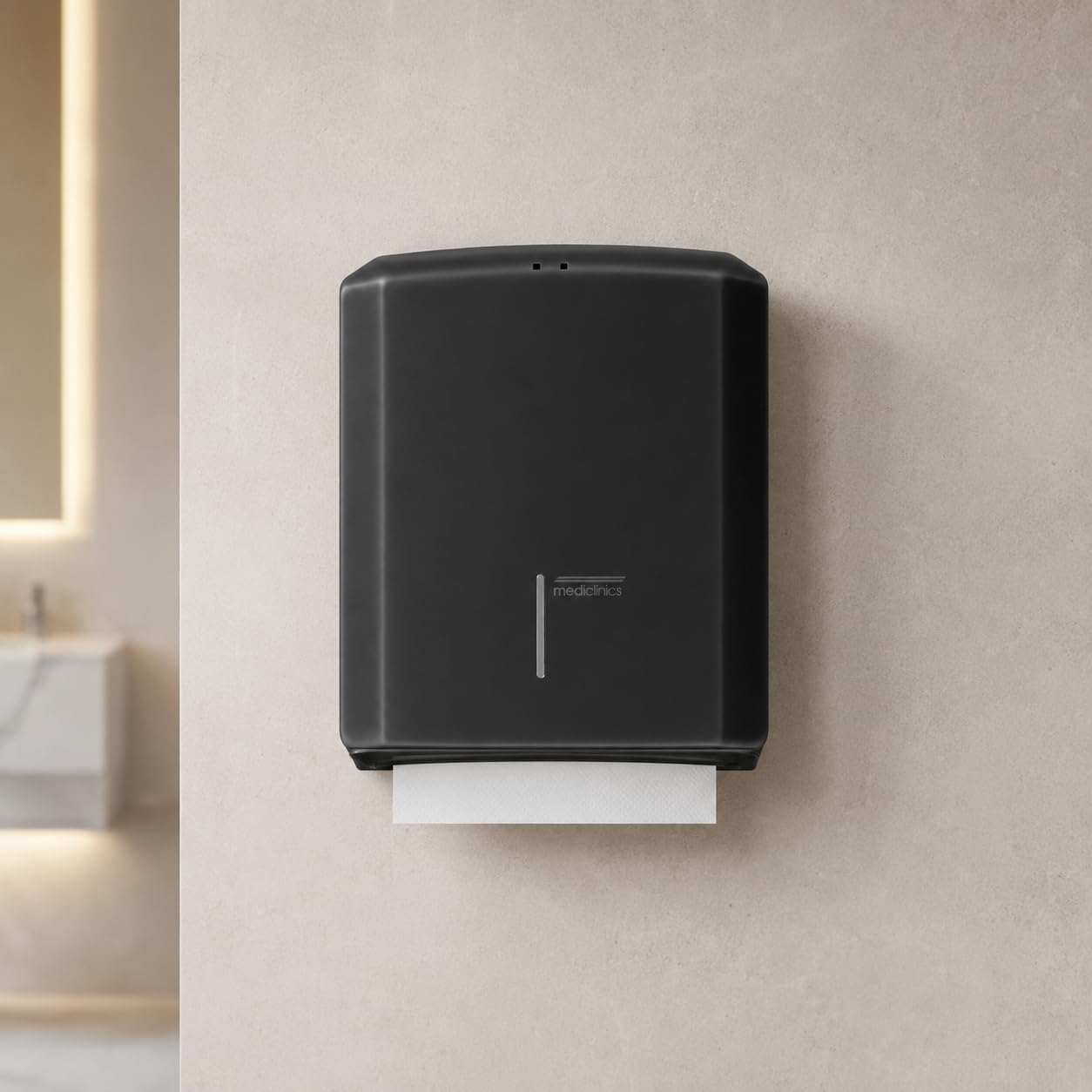 Mediclinics Dispensador Papel Toalla Plegada C/Z para Baños Públicos | Ideal para hoteles, hospitales, oficinas y colectividades, mantiene las toallas protegidas y siempre accesibles.