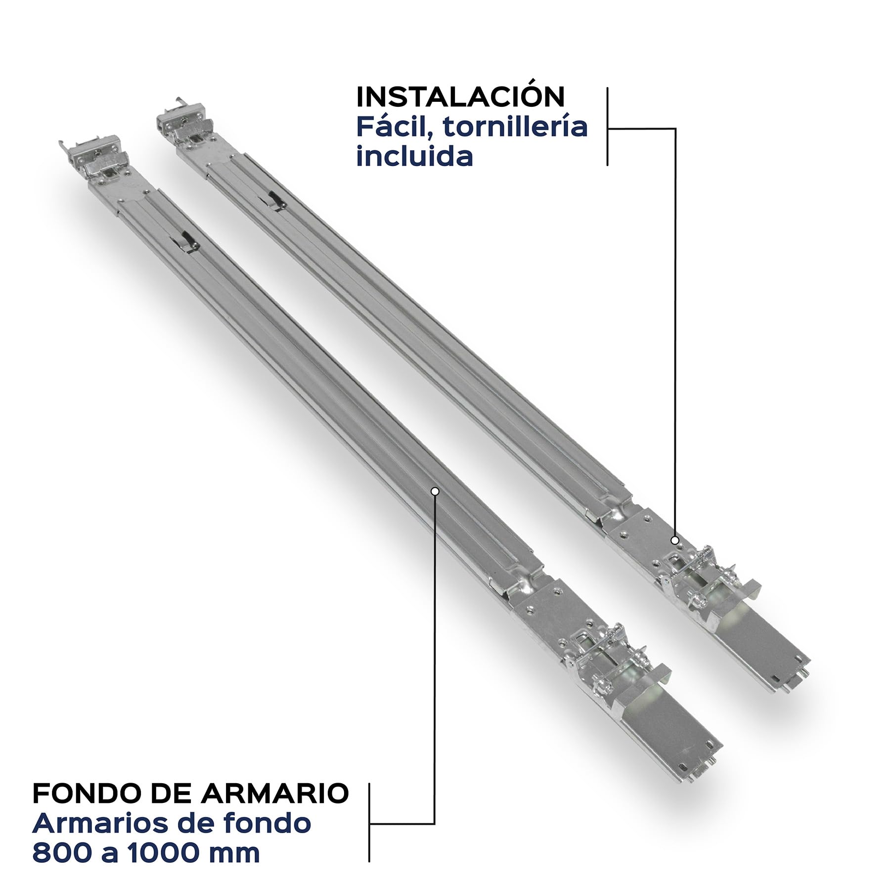 UNYKAch Railes Telescópicos RG4208G3 - Guías Rack