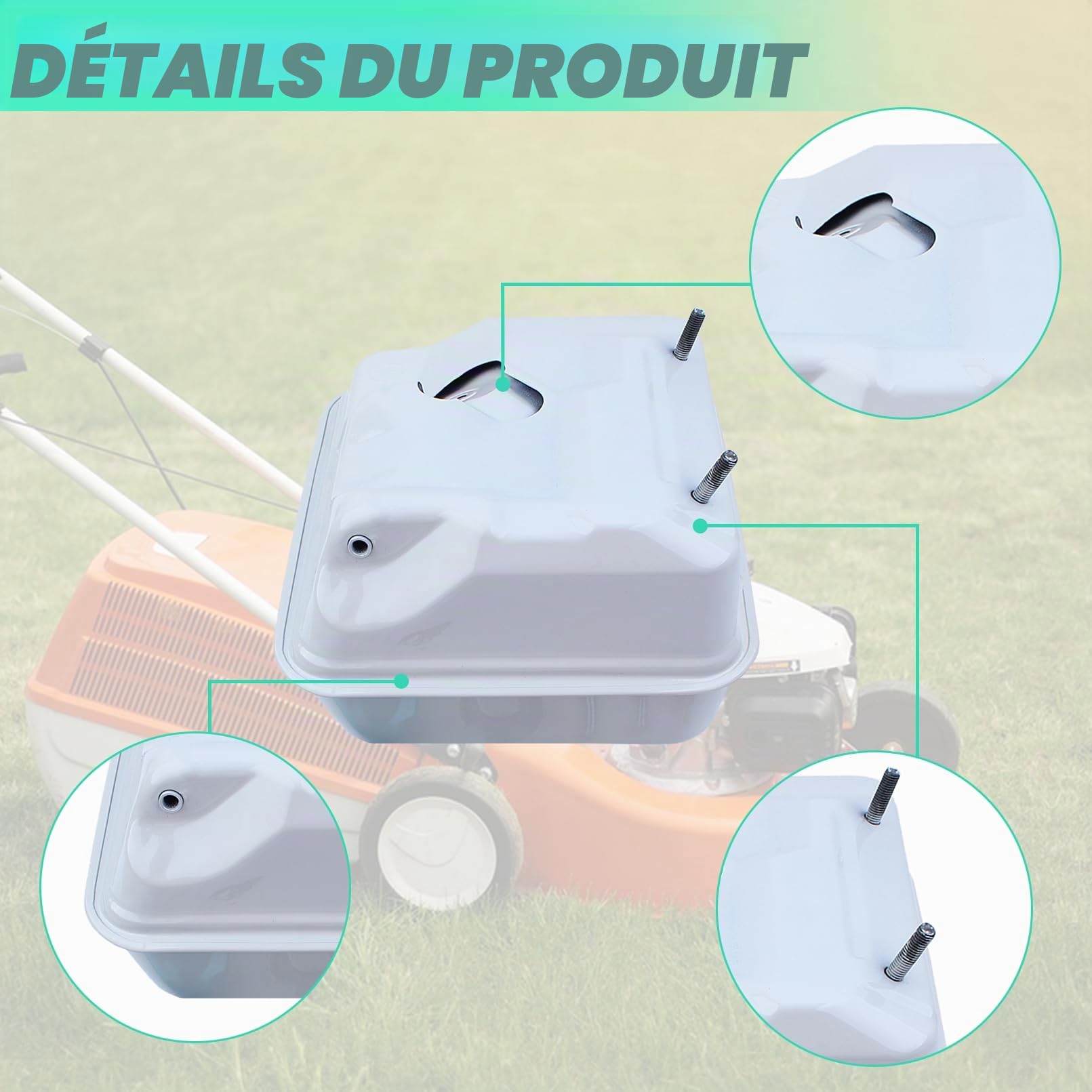 Kit de Réservoir pour Honda GX390 GX340 GX270 GX240 Moteur, ADEFOL Réservoir Essence + Bouchon de Réservoir + Bougie + Filtre à Carburant + Tuyau de Carburant Reservoir Accessoire