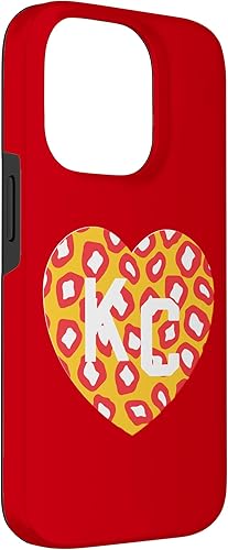 Vista 42 de Carcasa para iPhone 11 KC Heart Red/Yellow Animal Print Kansas City Hearts Kc Heart