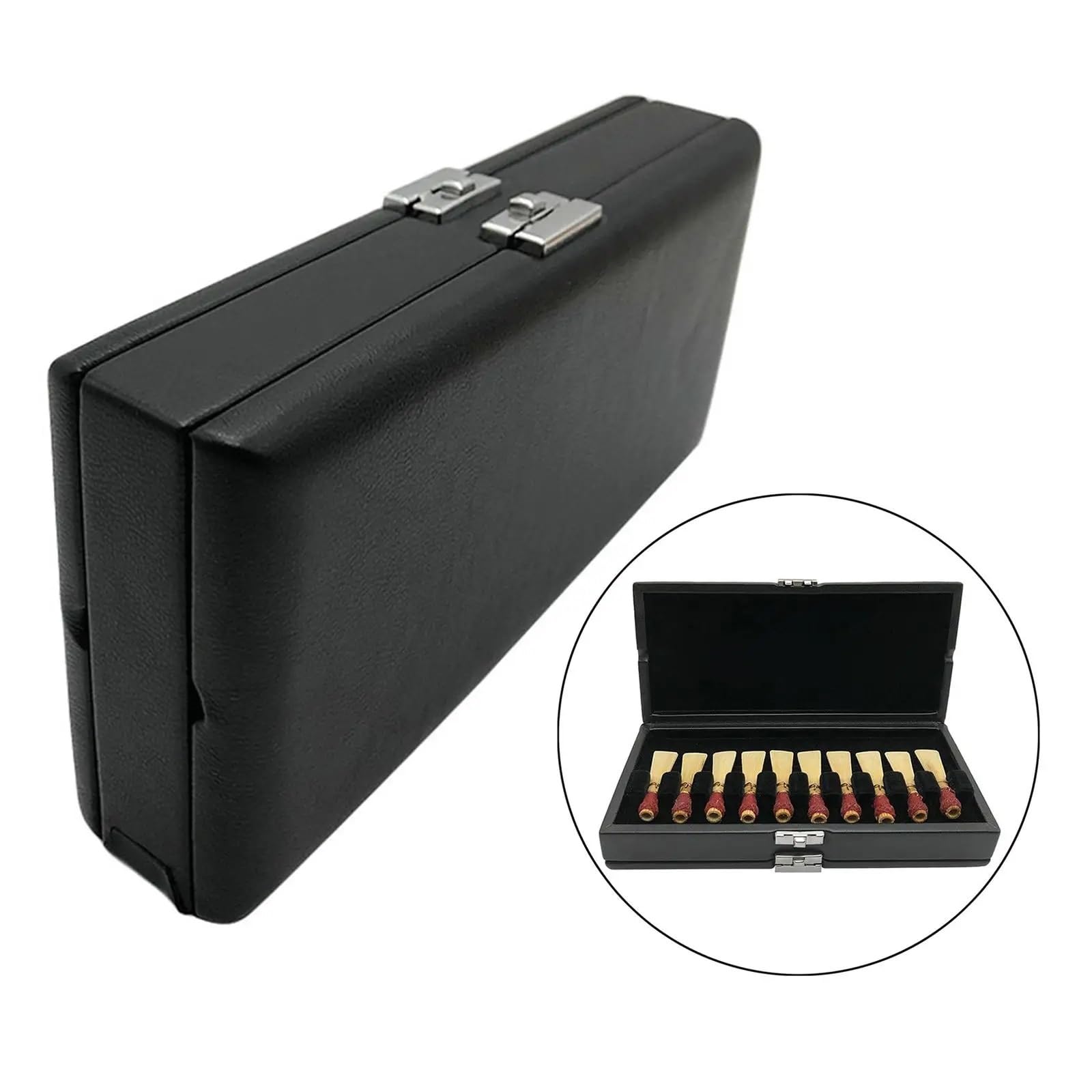 Estuche para cañas de oboe Estuche de almacenamiento de cañas de viento de madera, estuche de cañas de saxofón, caja de soporte de cañas de oboe, ahorra espacio for oboe y fagot