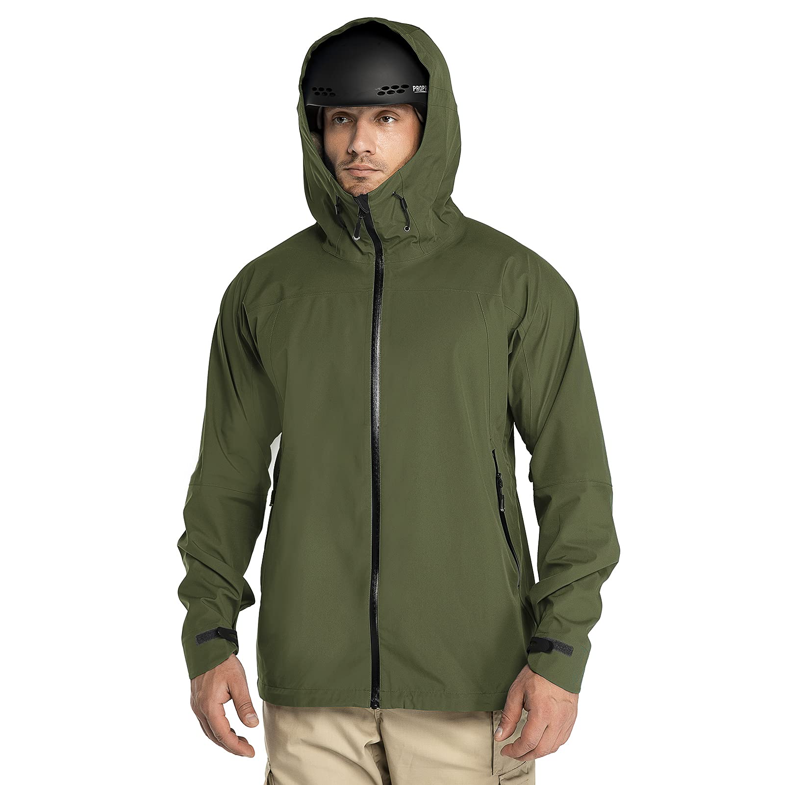 33,000ft Kurtka przeciwdeszczowa, męska, wodoszczelna, wiatroszczelna, oddychająca kurtka softshell z kapturem, na wędrówki, kemping