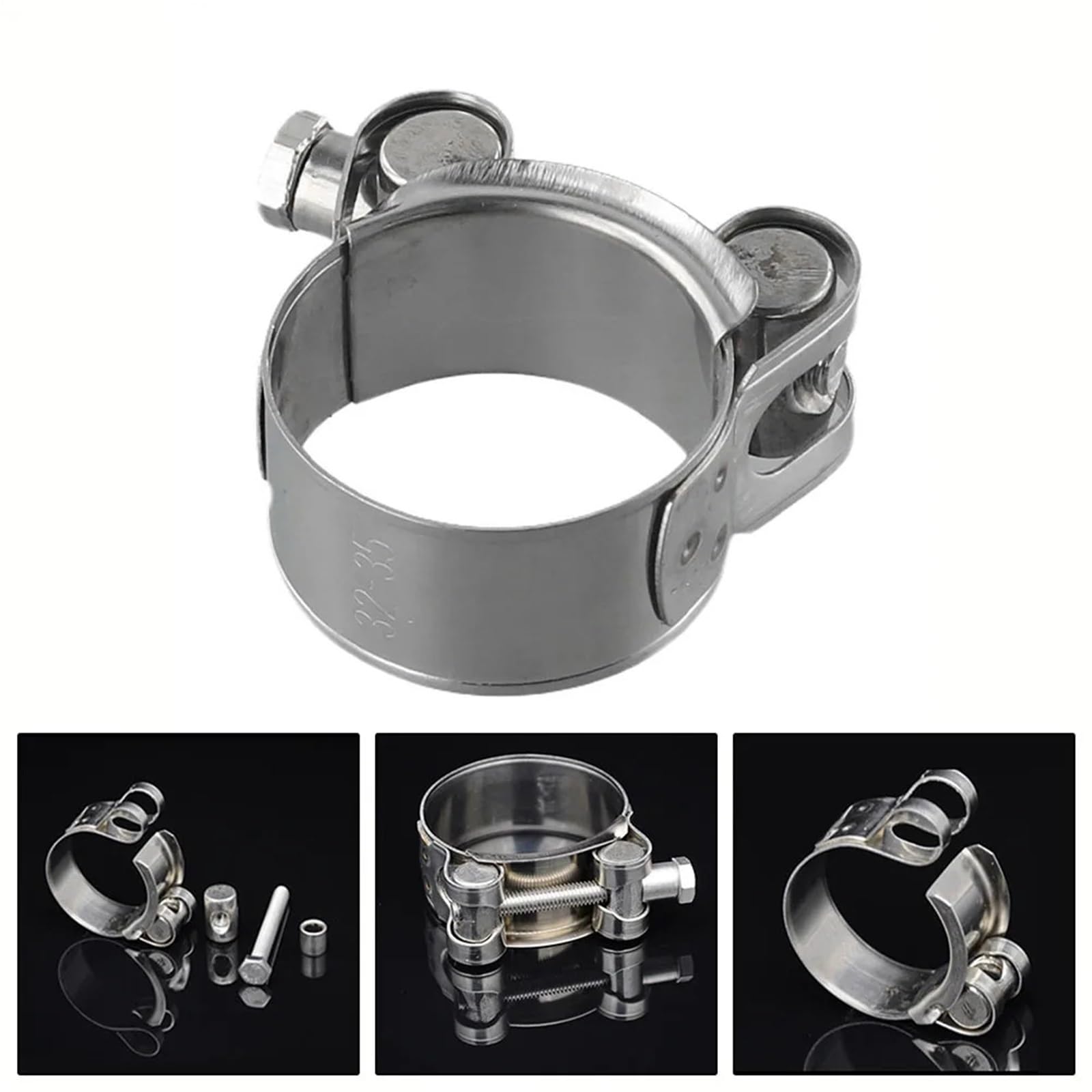 Abrazadera de manguera de acero inoxidable de alta resistencia con perno en T for ventilación (17-19 mm, 20-22 mm, 23-25 ​​mm, 26-28 mm, 29-31 mm, 32-35 mm, 36-39 mm, 40-43 mm)(20-22mm)