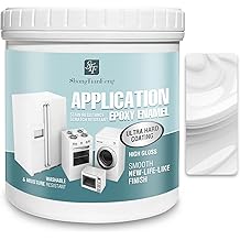 White Appliance Paint, 32 Oz   High Gloss Finish for Home Appliances Refinishing | Durable, Ovens, Microwaves, Dishwashers Fast-Drying Interior/Exterior Coating | Zero VOC, Metal & Plastic Safe