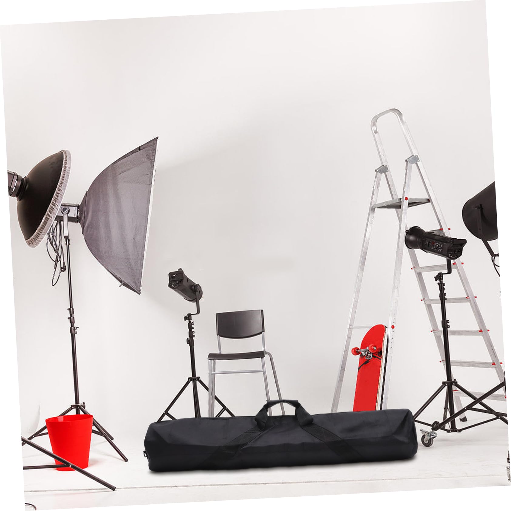 BESTonZON Padded Tripod Carrying Case Speaker Stand Bag Large Capacity Bag Tripod Storage for Camping