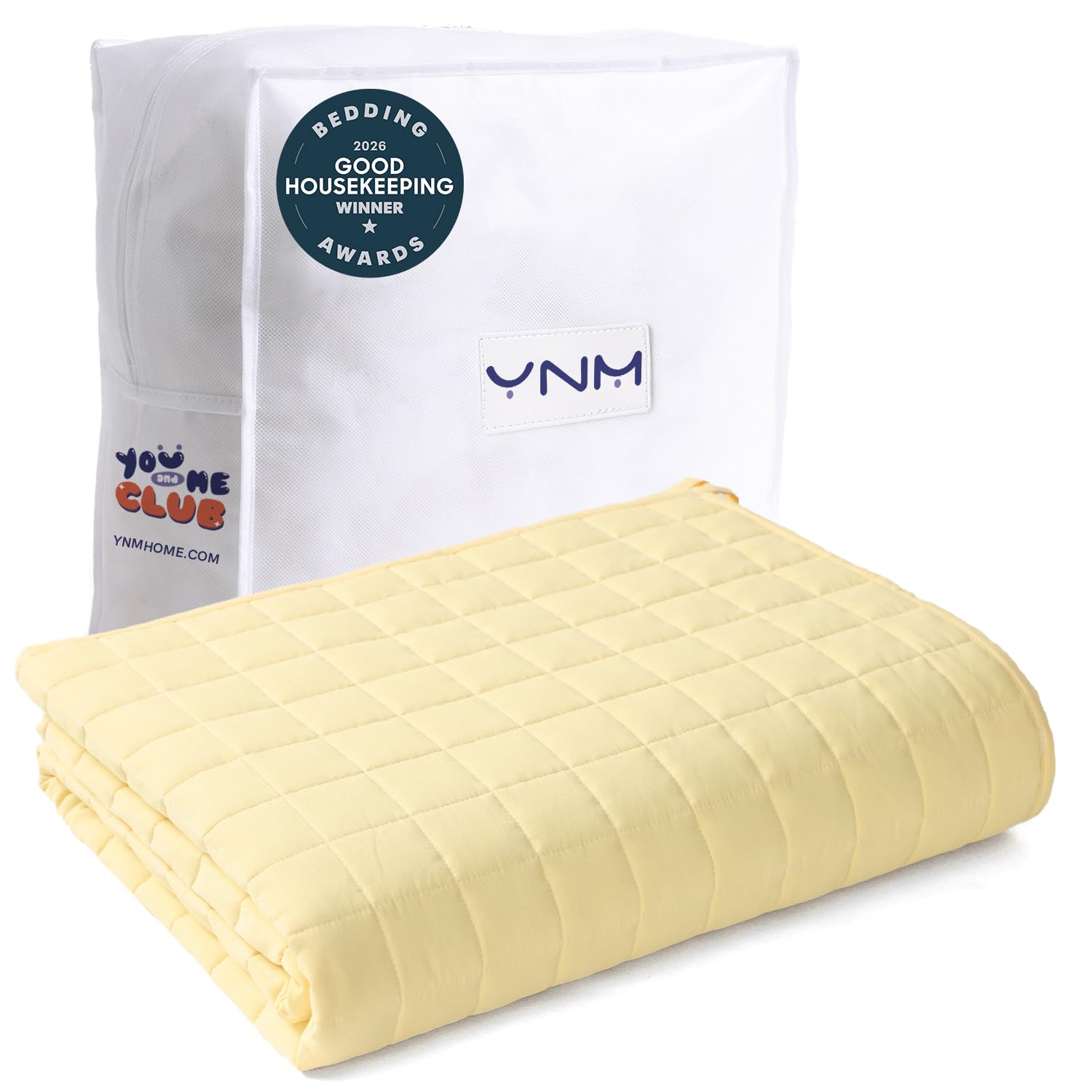 YnM Pastel Yellow Weighted Blanket