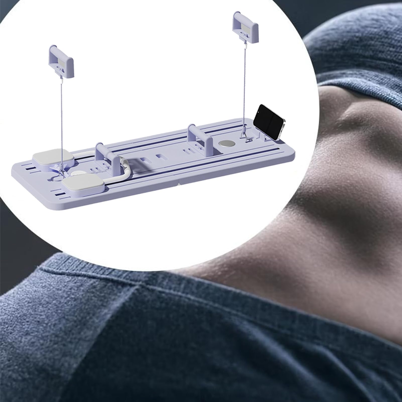 Tabla de pilates portátil – Dispositivo de entrenamiento, tabla de fitness – para apartamento, hotel, gimnasio, salón, hogar, interior, lugar de trabajo, garaje