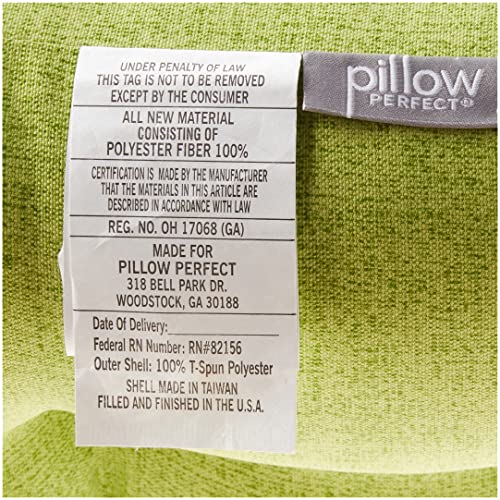 Pillow Perfect 451718 Pompeii Solid Indoor/Outdoor Wicker Patio Seat Cushion Reversible, Weather And Fade Resistant, Round Corner thumb #3