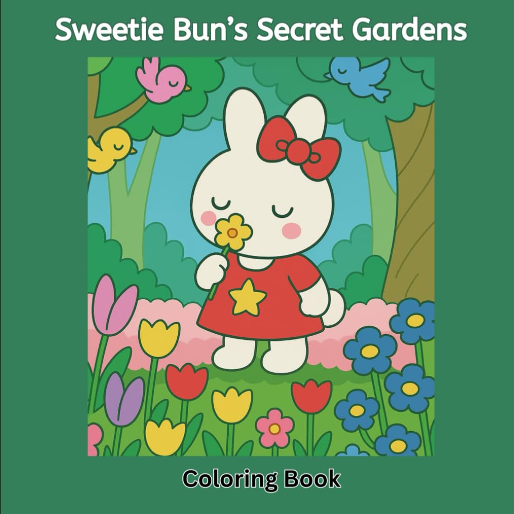 Sweetie Bun’s Secret Gardens: Flowers & Travel Coloring Book (Sweetie Bun’s Adventures)