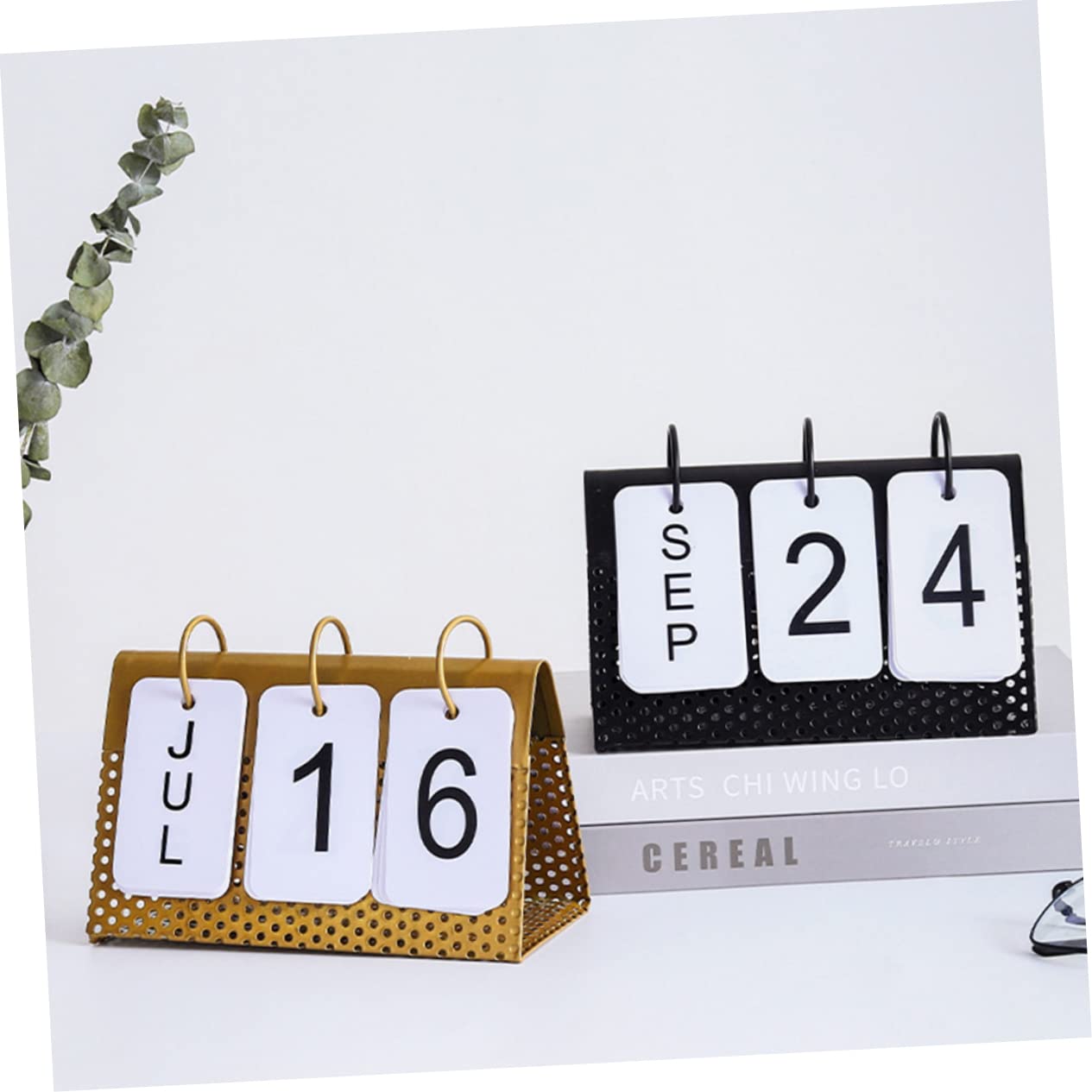 SEWACC 5stücke Metall Tischkalender Für Büro Und Zuhause Und Funktionales Design Als Schreibtisch Dekoration Datumserfassung Und Robust