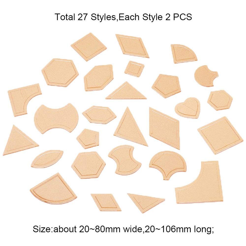 Kit Modello Acrilico Per Borsa A Tracolla Uomo AAB-137 – Sagoma Trasparente Per Creazione Pelle (26,9x15x6 Cm)