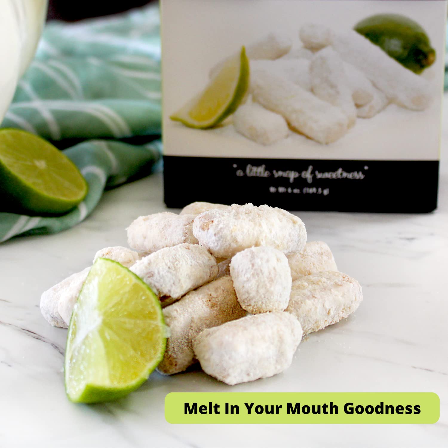 Flathau's Fine Foods Key Lime Coffee & Tea Soft Crunch Cookies, 4oz, 6 Pack
