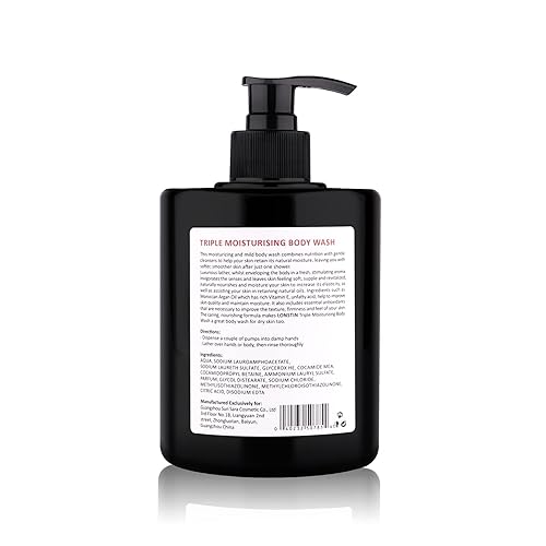 Miniatura 9 de lonstin Gel de baño con bomba hidratante para piel seca, nutritivos naturales para una piel suave al instante y una nutrición duradera, limpiador de