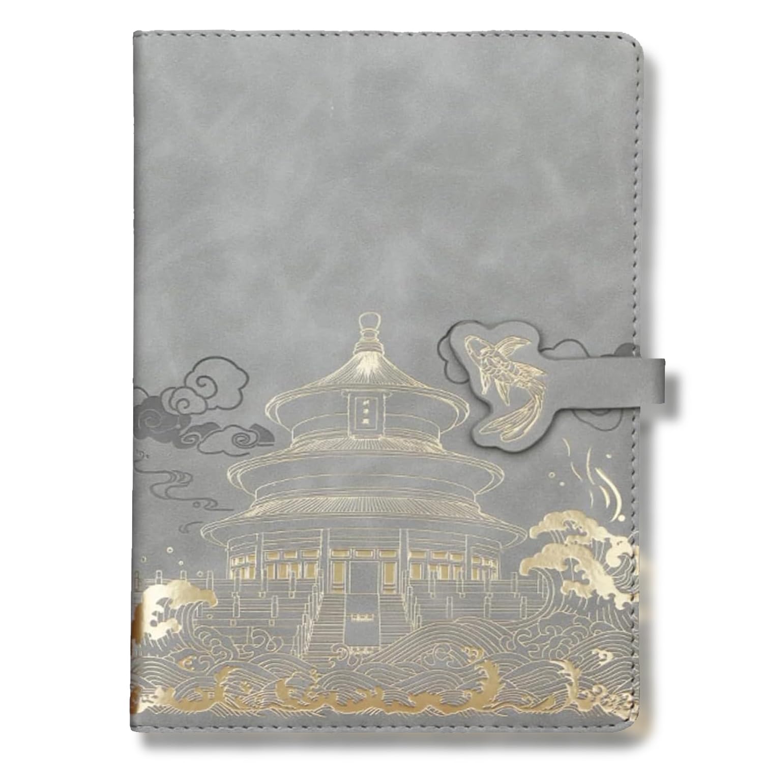 YJWZ A5 Hardback Notebook,200 Pages Lined Forbidden City Themed Journal,To-Do Lists Hardcover Notepad with Bookmark,Oriental-Inspired Aesthetic Notebook for Office, School & Work