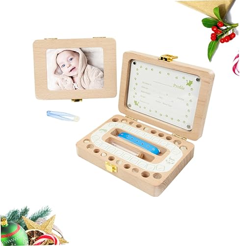 Miniatura 6 de ibasenice 3pcs Wooden Baby Teeth Organizer Souvenir Kids Tooth Keepsake Holder Cajas Organizadoras Baby Tooth Keepsake Case Teeth Storage Keepsake