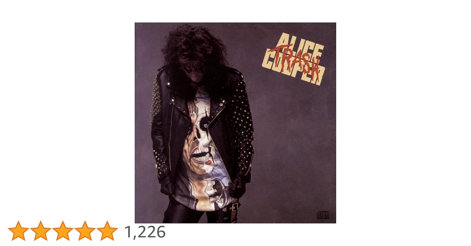 レア　アリスクーパー　直筆サイン　CD alice cooper trash Alice CooperのTrashは名曲ぞろいで私にとっても特別なアルバム