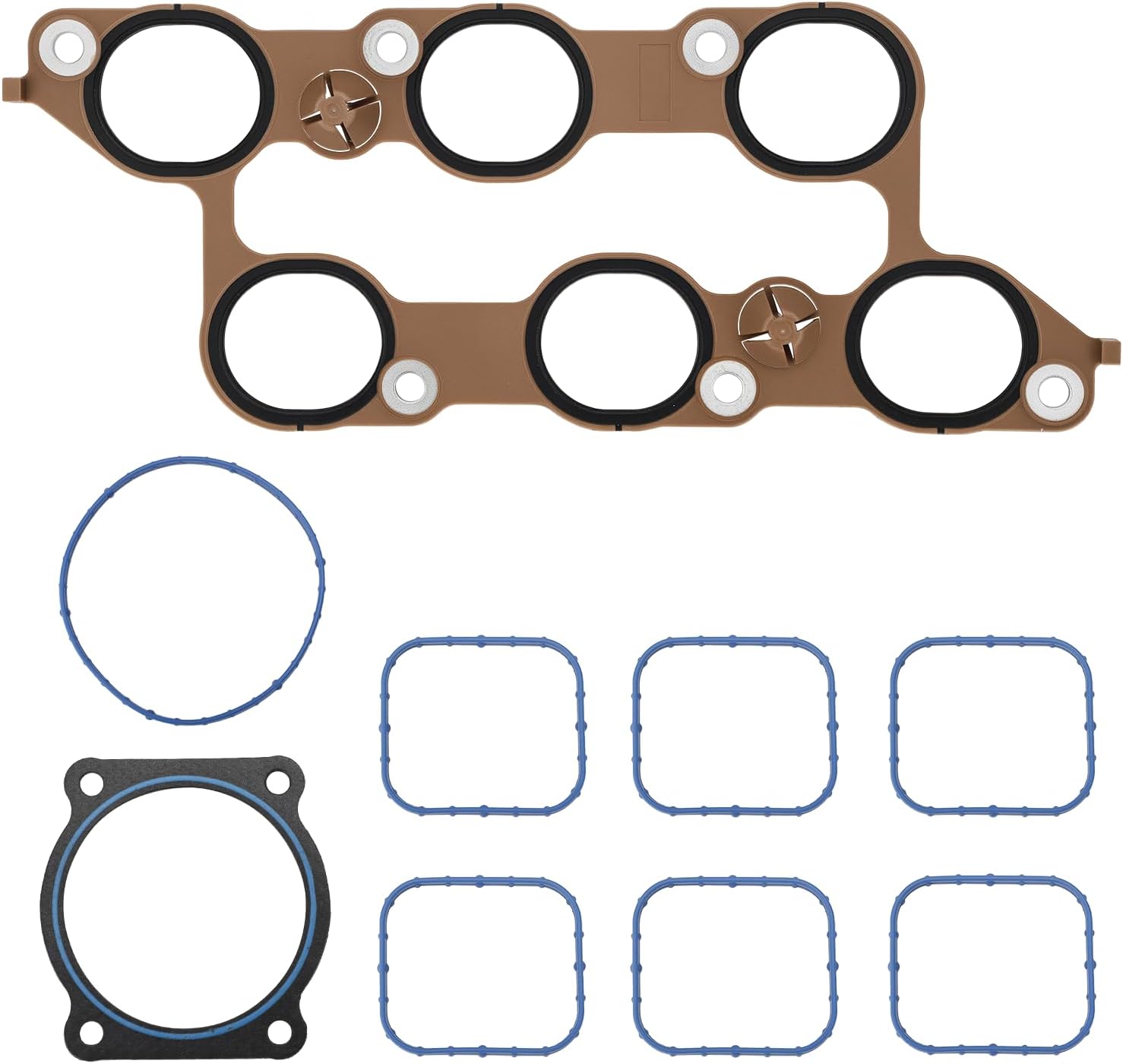 MS972401 Lower Upper Intake Manifold Gasket Set Compatible with 3.6L Chevy, Cadillac, Buick, GMC – Fits Camaro, Caprice, Colorado, Impala, ATS, CTS, SRX, XTS, Enclave –Replace# MS19932 111076701