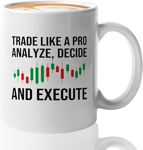 Miniatura 1 de Taza de café comerciante de 11 oz Blanco -Comercio como - Empresario Asesor Financiero Día Trading Mercado de Valores Dividendos Inversionista