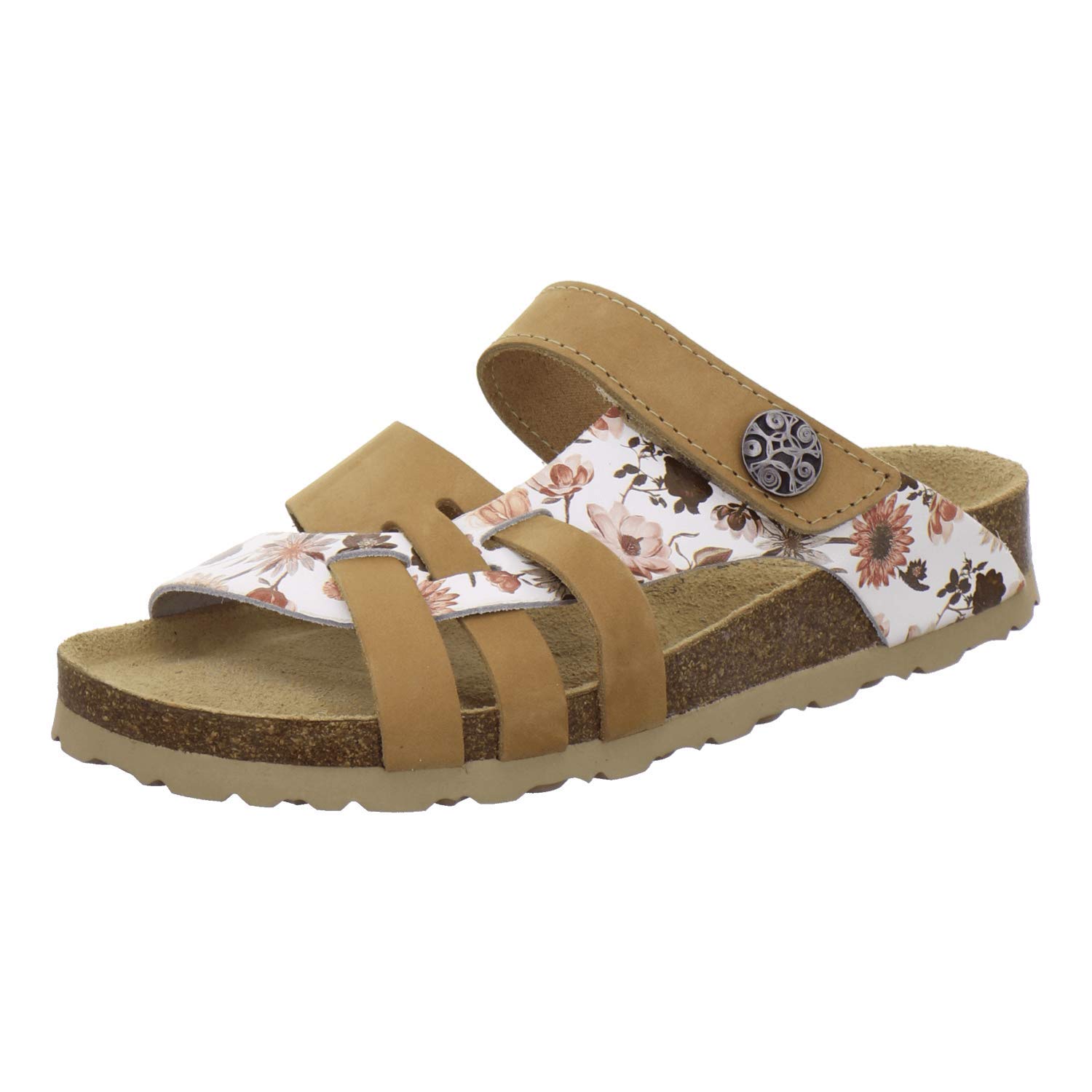 AFS-Schuhe 2120 - Pantuflas de piel con cierre de velcro, cómodas zapatillas para mujer con plantilla para el pie, fabricadas en Alemania