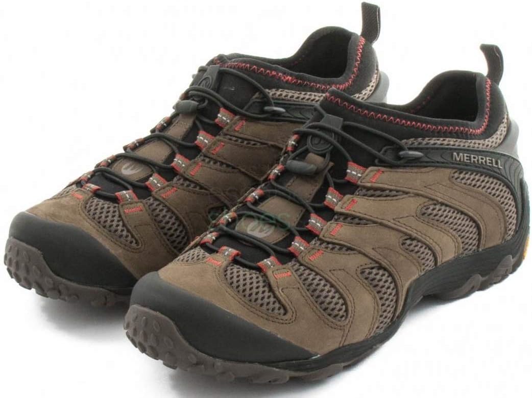 Merrel Cham 7 Stretch Running Shoe for Men, Black and Green, J12069