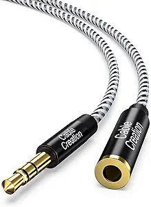 3.5mm Headphone Extension Cable, CableCreation 3.5mm Male to Female Stereo Audio Cable for Phones, Headphones, Speakers, Tablets, PCs, MP3 Players and More, (10ft/3m)