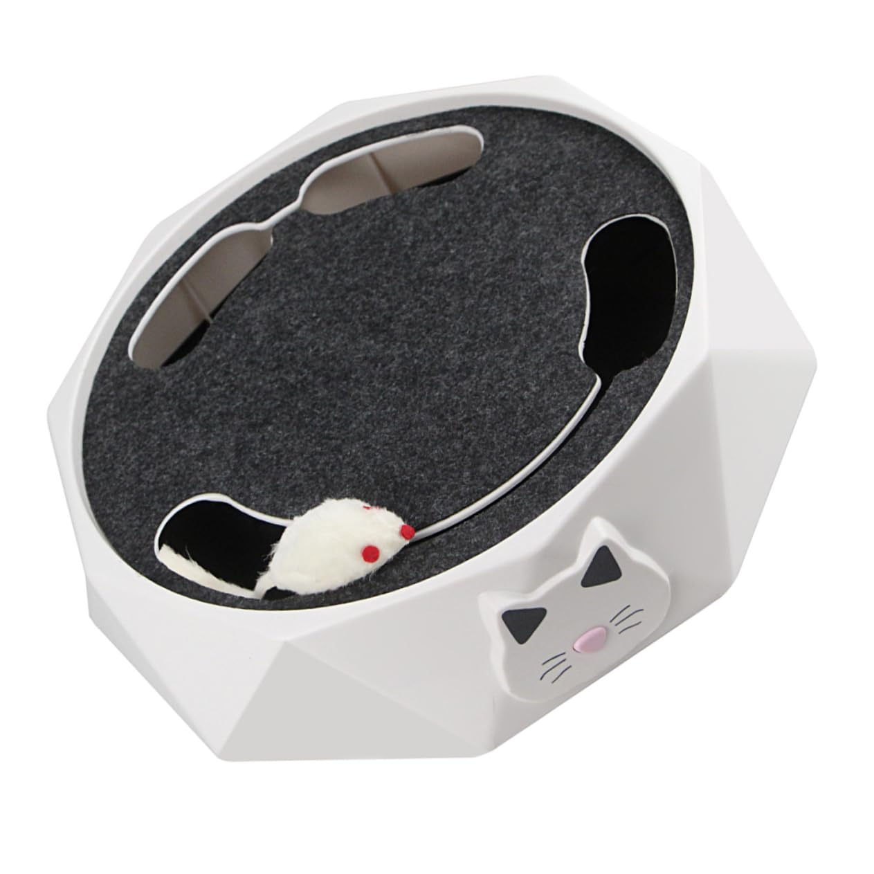 Jouet Interactif pour Chat Souris Électrique à Traces, Abs, Blanc