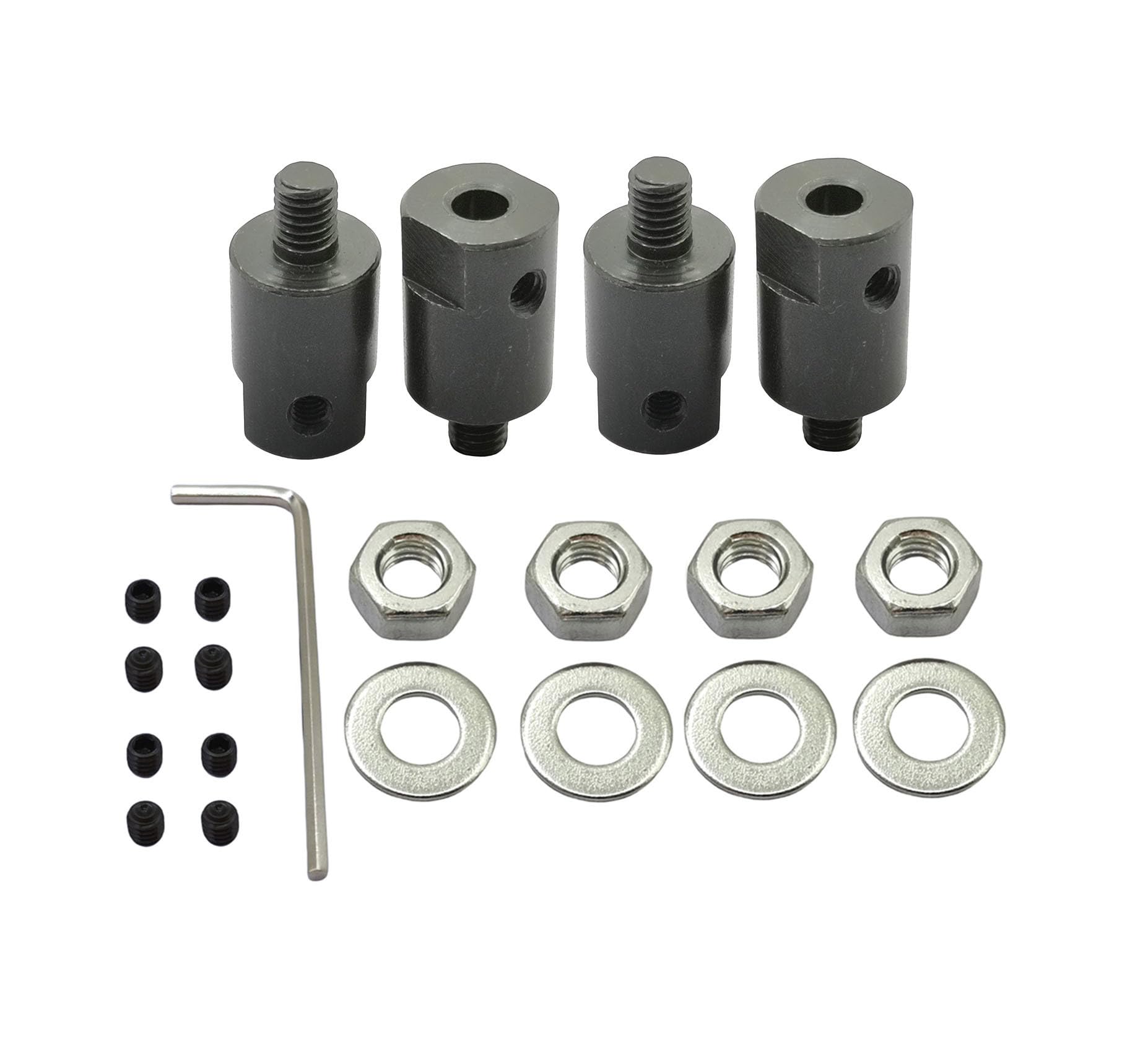 4 Sets M6 5mm Motor Shaft Coupling,Motor Shaft Coupler Sleeve Coupling Chuck Adapters for Saw Blade Connection Joints Power Tool Accessories