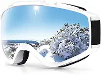Óculos de esqui findway OTG - Óculos de neve/snowboard para homens, mulheres e jovens - 100% de proteção UV