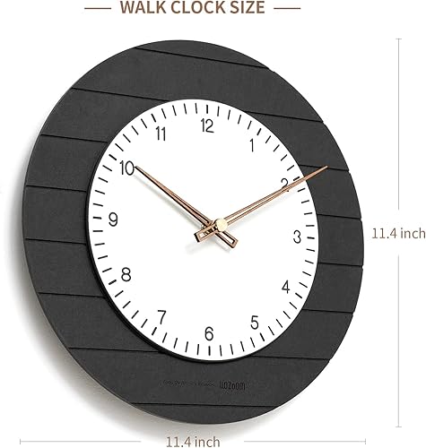 Miniatura 2 de Reloj de pared de madera retro moderno, arte de pared simple, moderno y elegante, mecanismo de cuarzo, materiales de calidad hechos de MDF y nogal