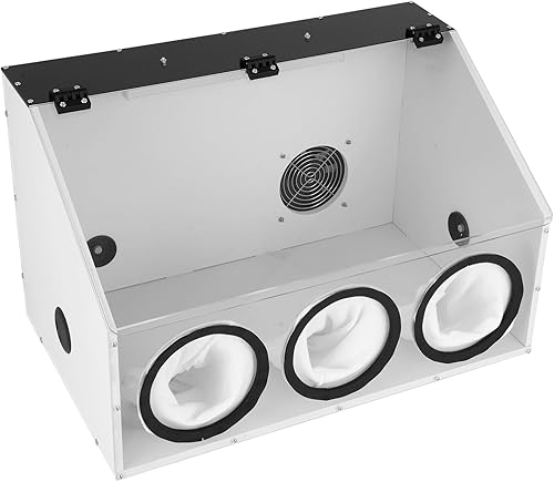 Miniatura 6 de TBVECHI Pulidor eléctrico de mesa de molienda totalmente cerrado, caja de polvo transparente cubierta acrílica con luz LED y soplador para máquina