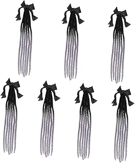 CLISPEED 7 Pçs Rabo De Cavalo Decoração De Motocicleta Acessórios De Trança Decorações De Bicicleta Capacete Scotter Rabo De Cavalo Rabos De Cabelo Capacete Rabo De Cavalo Capacete Trança