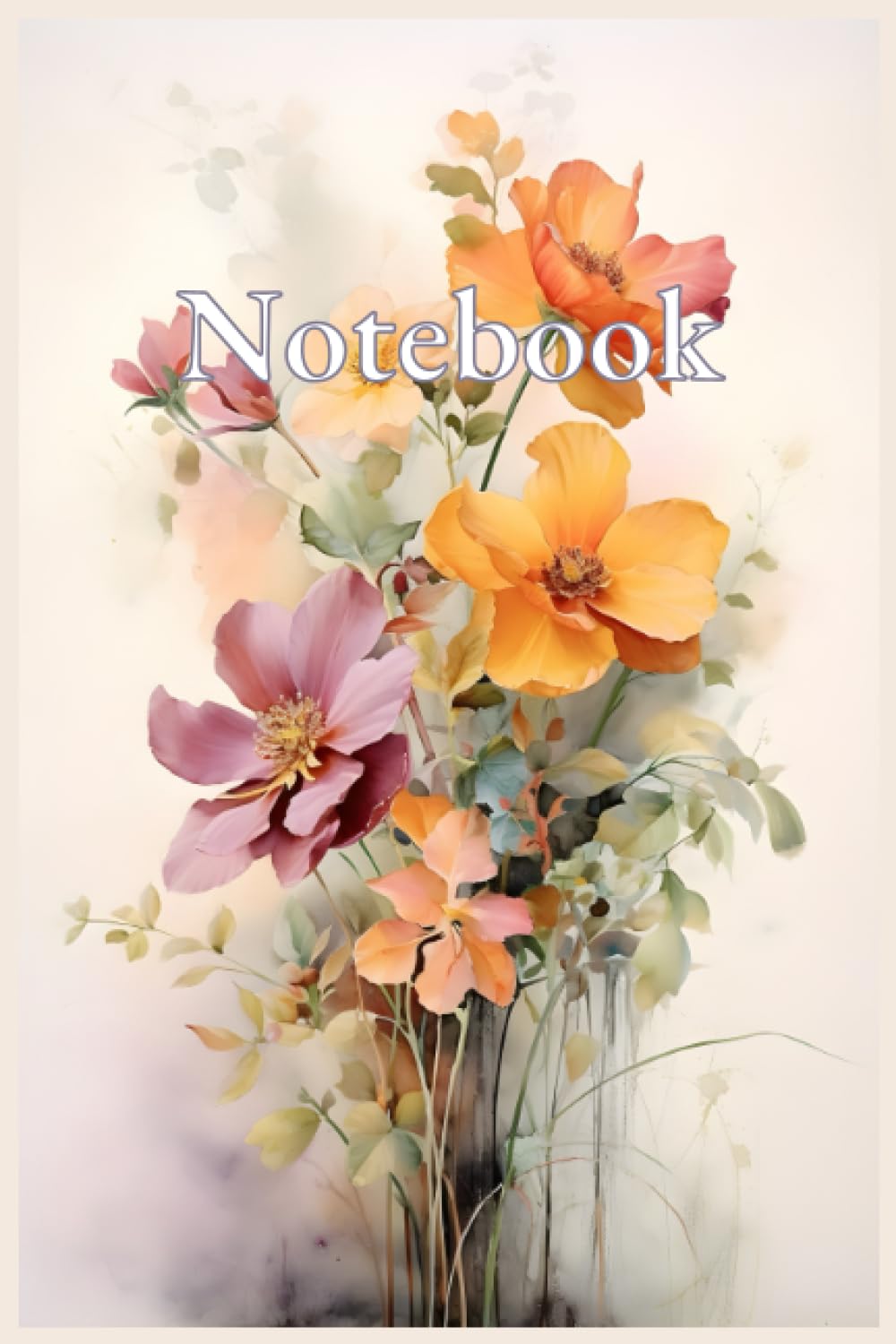 Stylish Pastel Flower Pattern Notebook for Women and Teenage Girls - 120 Pages, 6x9 Inches, College Ruled Lined: 120 lined pages ideal for gifting for ... important thoughts, lists, poems or stories