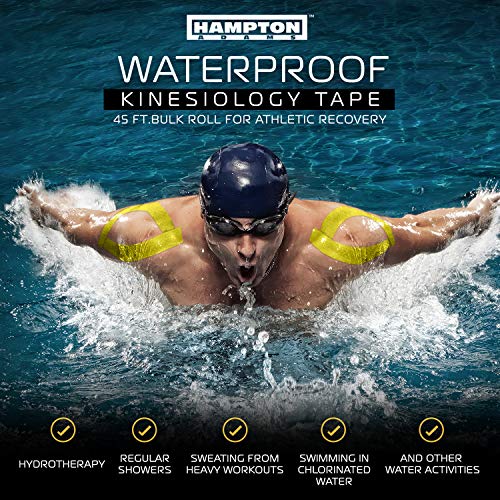 Image of Hampton Adams | As Seen on Shark Tank | Original Kinesiology Tape | 135ft Uncut Bulk Roll | Supports & Protects Muscle Wrist Knee Shoulder Back Plantar Fasciitis | Waterproof Hypoallergenic (Yellow)