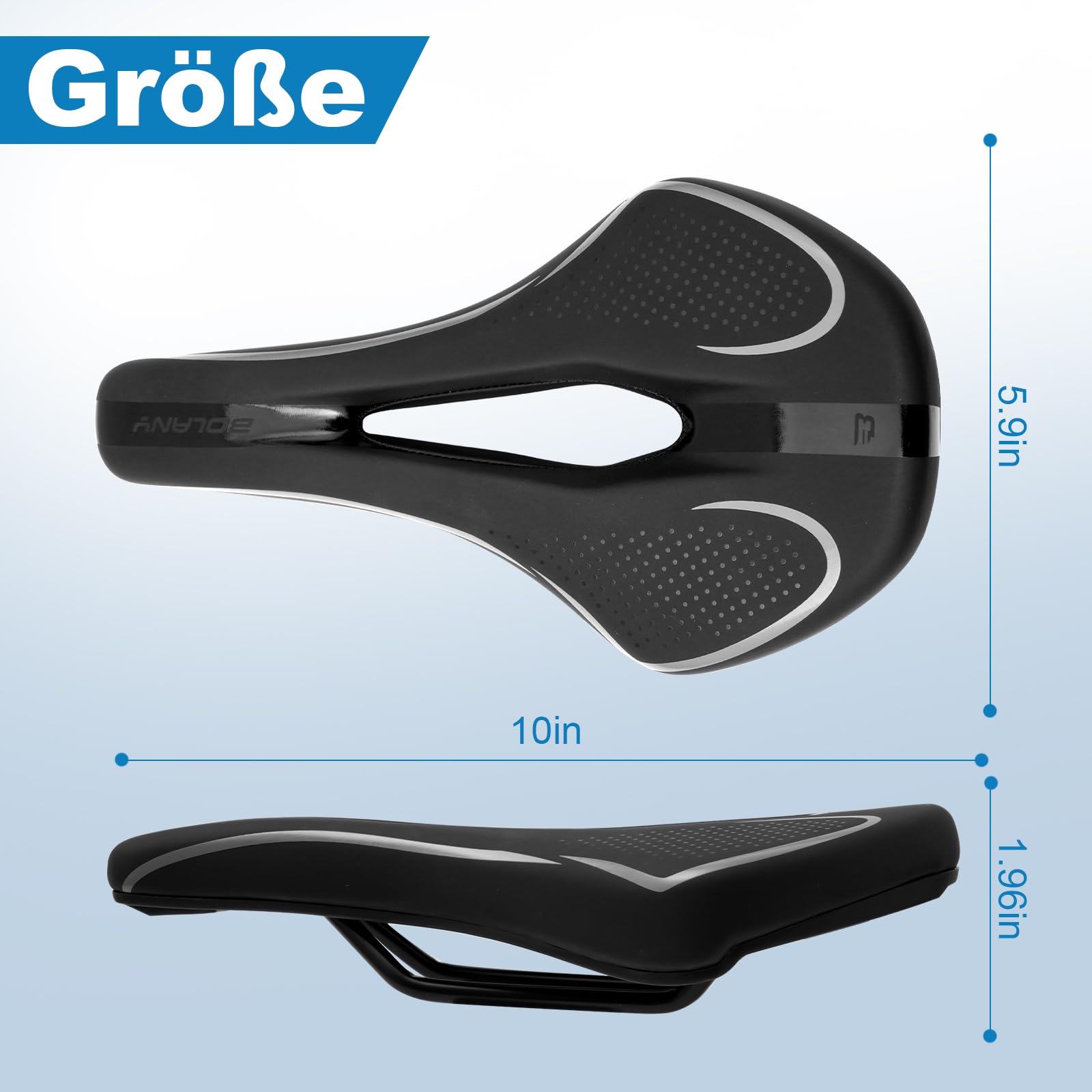 Fahrradsattel Herren Damen Bequem, Weich Memory Foam Ergonomisch Stoßdämpfend Atmungsaktiv Fahrrad Sattel, Wasserdicht Fahrradsitz mit überzug für MTB Rennrad Cityrad