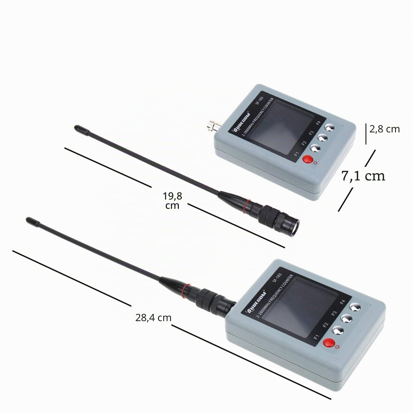 SF-103 Contador de Frecuencia Portátil 2Gen 2MHz ~ 2.8GHz Medidor de Frecuencia Walkie Talkie para DMR y Radio analógica de Dos vías