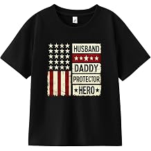 Happy Fathers Day Shirt for Men Papa, Fix It Hero American Flag Graphic Tee, L-3XL