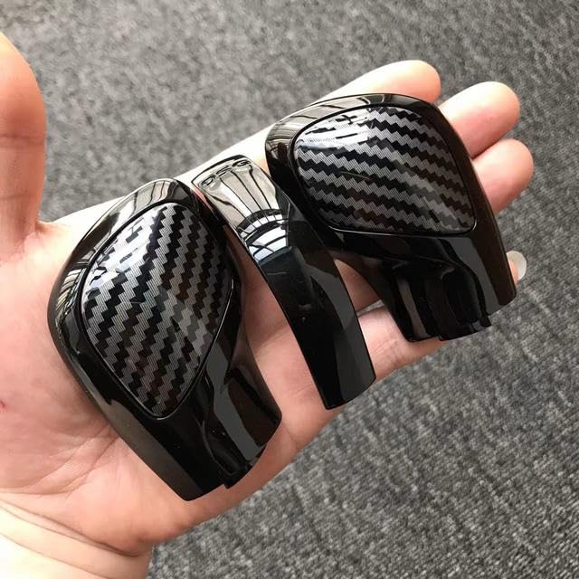 CAR-UAE - Chrome Matt With Leather Shift Knob Gear Side Cover ԀЅ𝖦 Emblem For VWs Golf 6 7 R GTI PASSATs B7 B8 CC R20 JETTAs MK6 GLI (6)