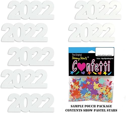 Miniatura 3 de Confeti Año 2022 Blanco - Paquete al por menor #7228 QS0